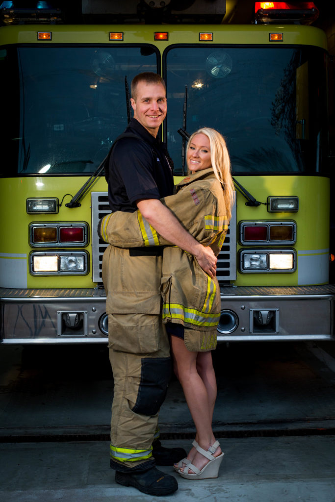 Fire House engagement photos - Bettendorf - Iowa - Quad Cities Wedding Photographer