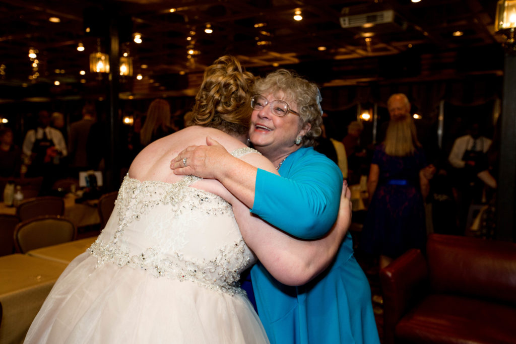 hugs for the bride