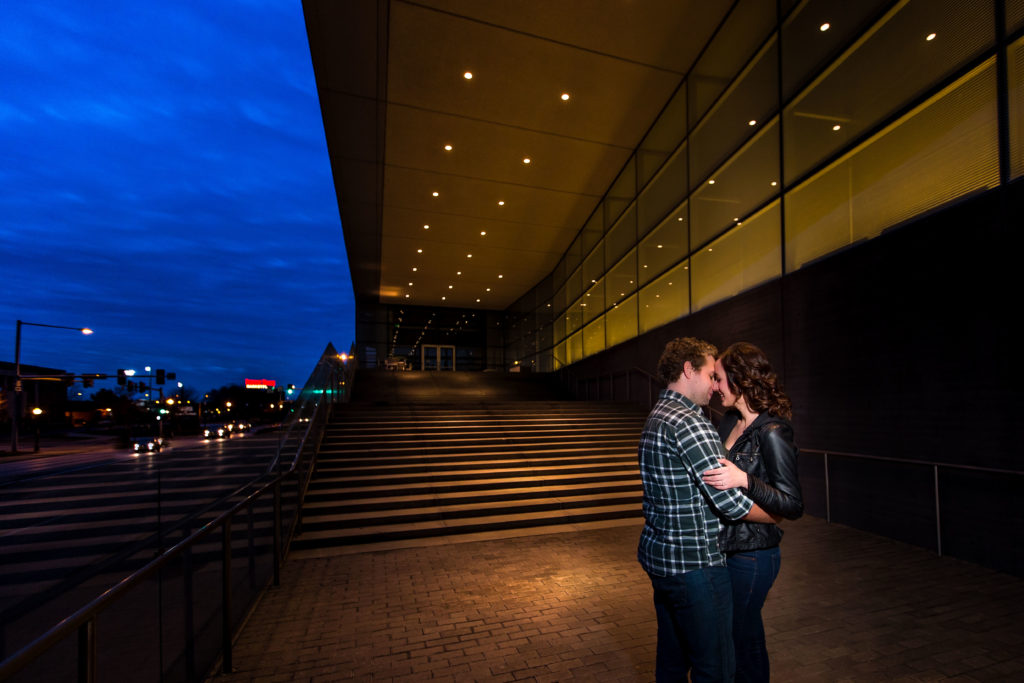 Night engagement session - Quad Cities Photography