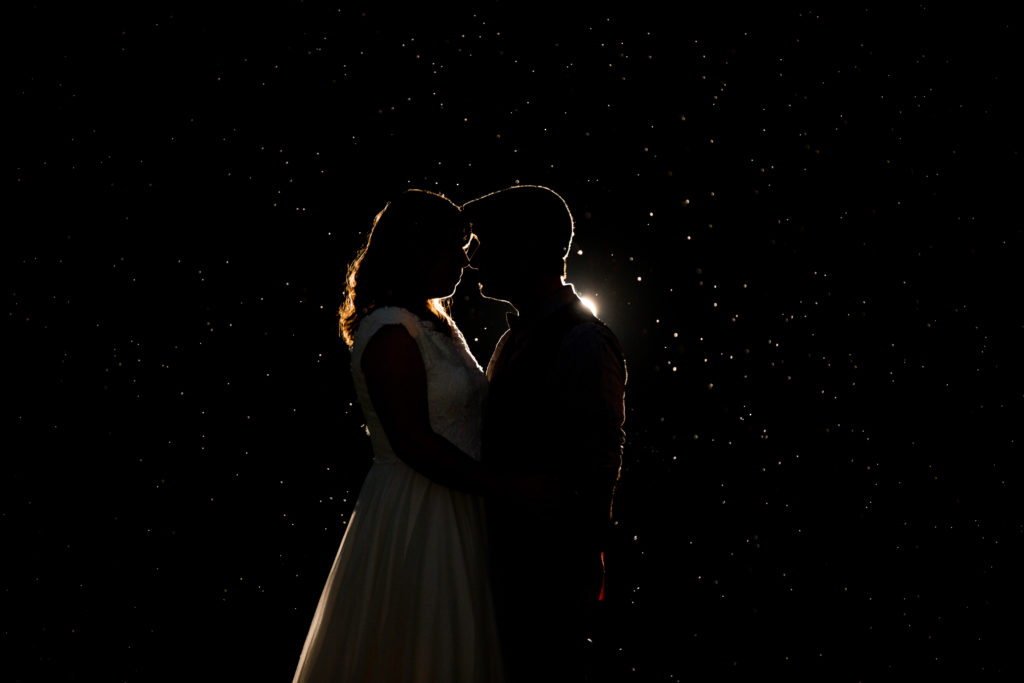 bride and groom silhouette - quad cities - wedding photography - cadenza photos imaging - quad cities wedding photographer